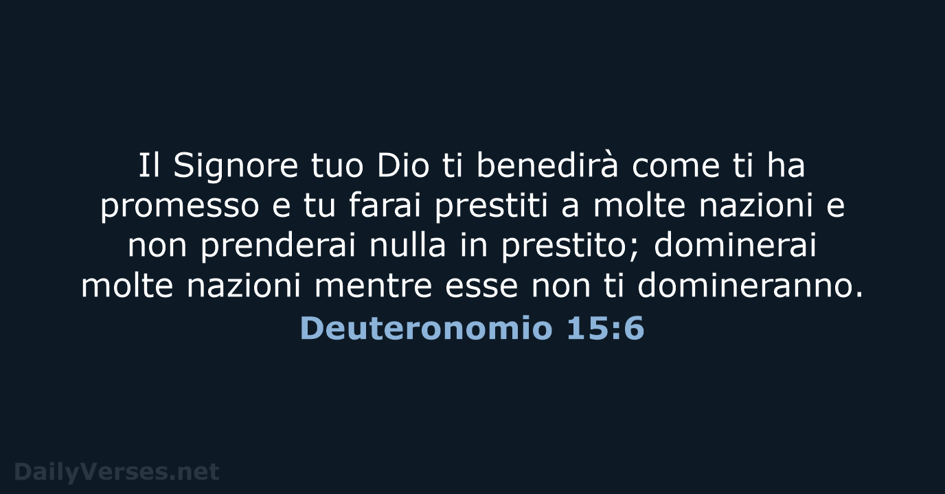 Deuteronomio 15:6 - CEI