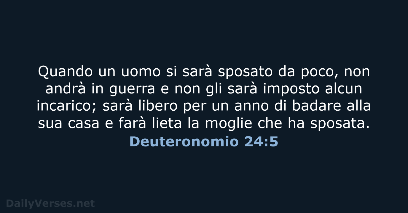 Deuteronomio 24:5 - CEI