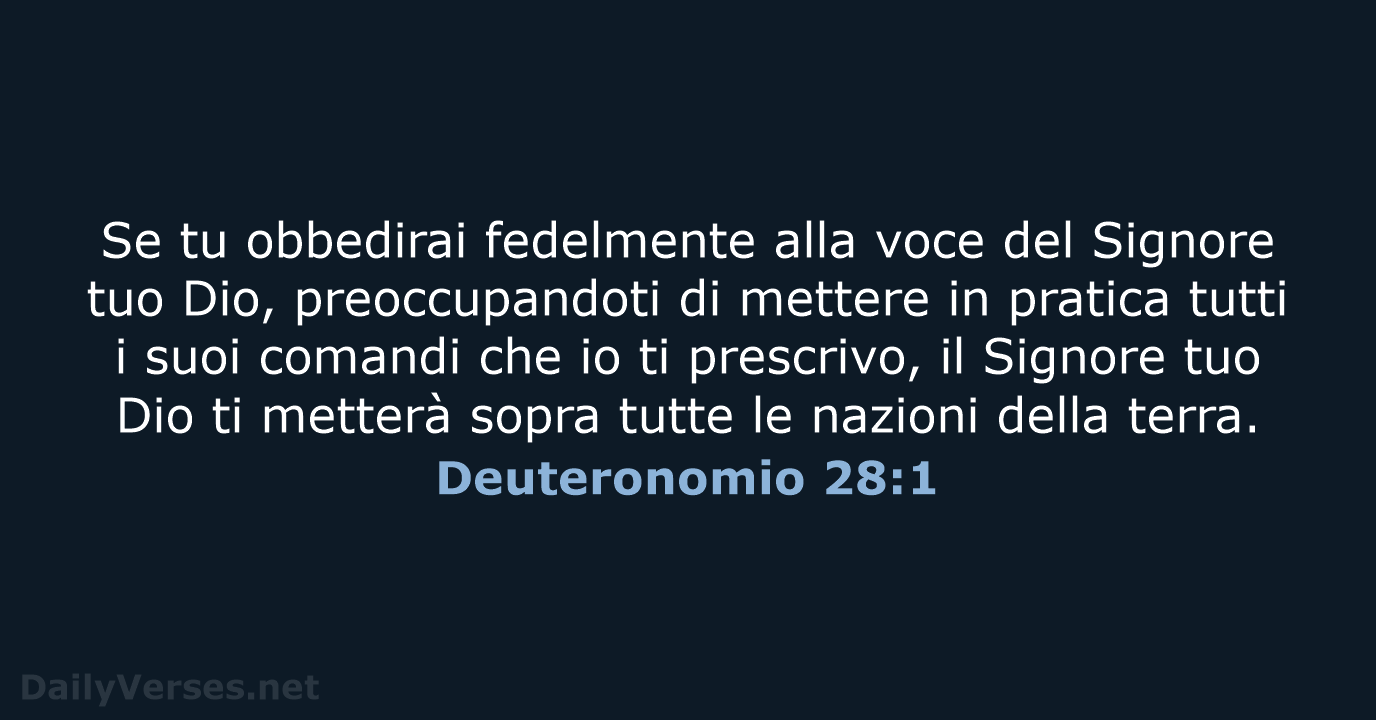 Deuteronomio 28:1 - CEI