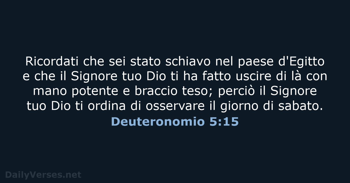Deuteronomio 5:15 - CEI