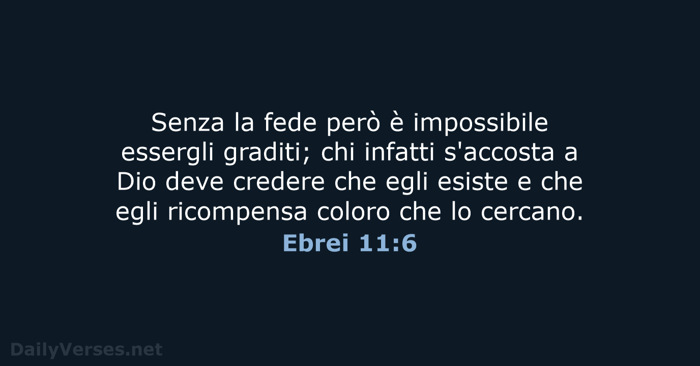 Ebrei 11:6 - CEI