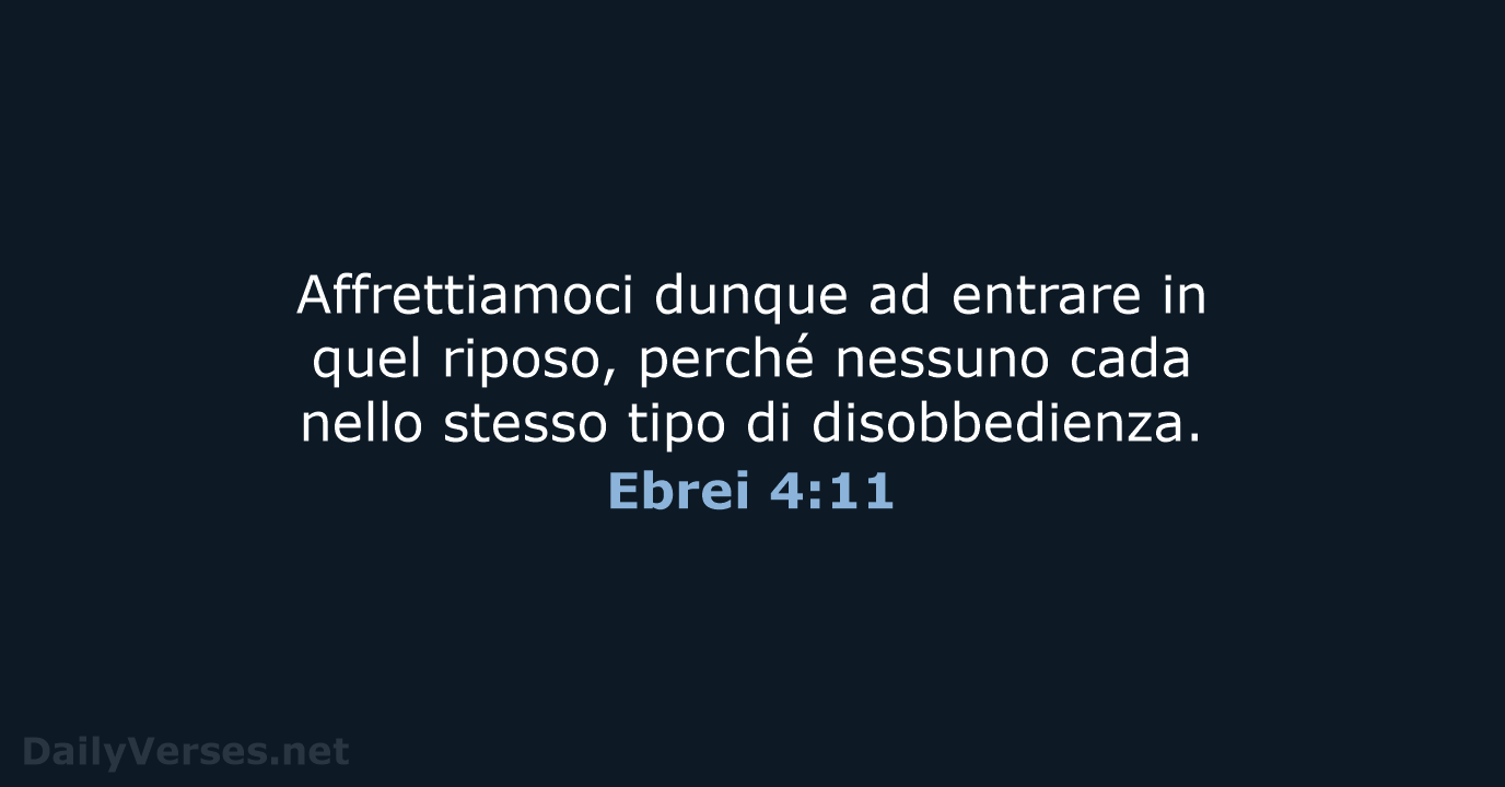 Ebrei 4:11 - CEI