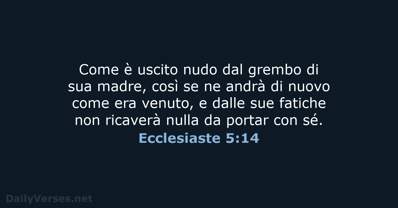 Ecclesiaste 5:14 - CEI