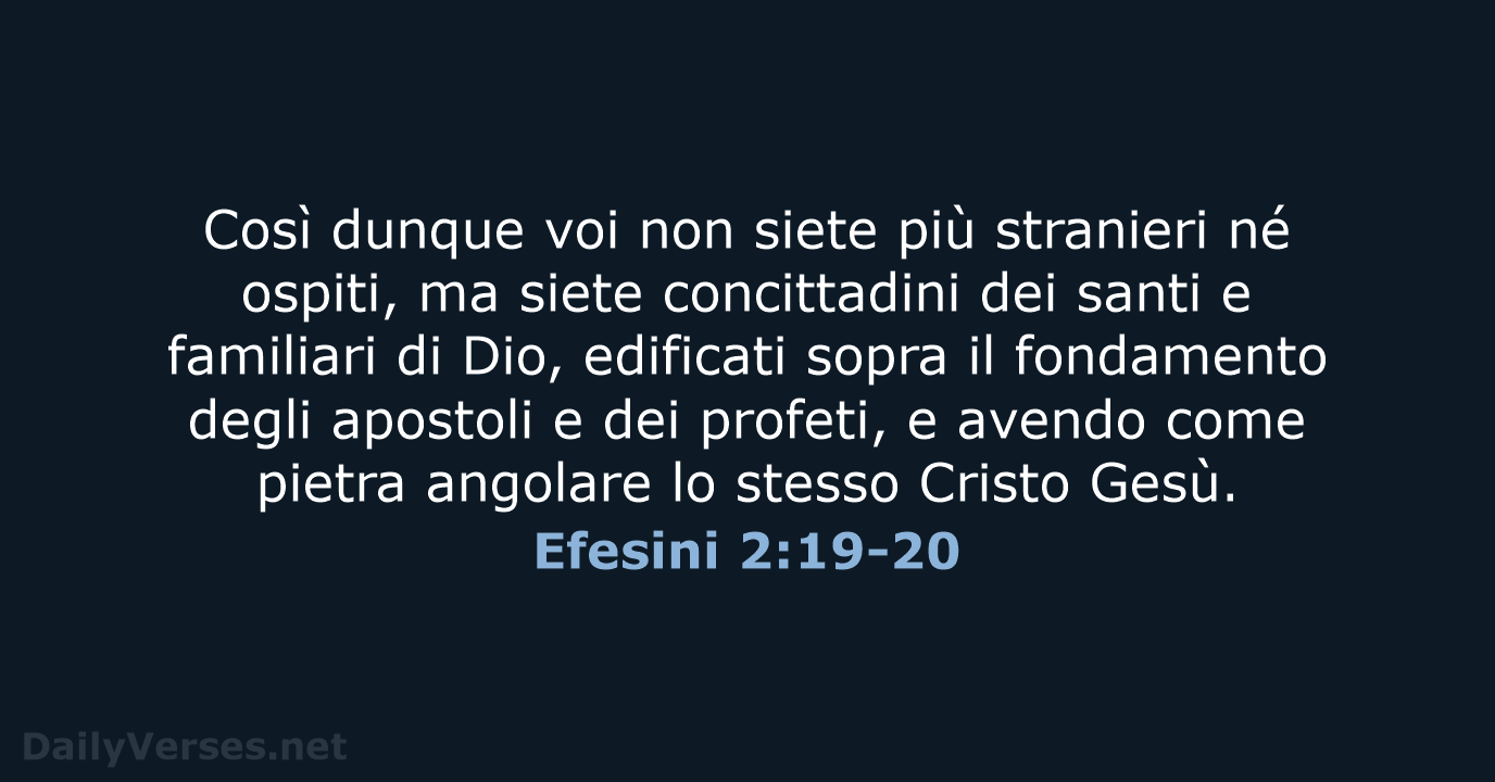 Efesini 2:19-20 - CEI