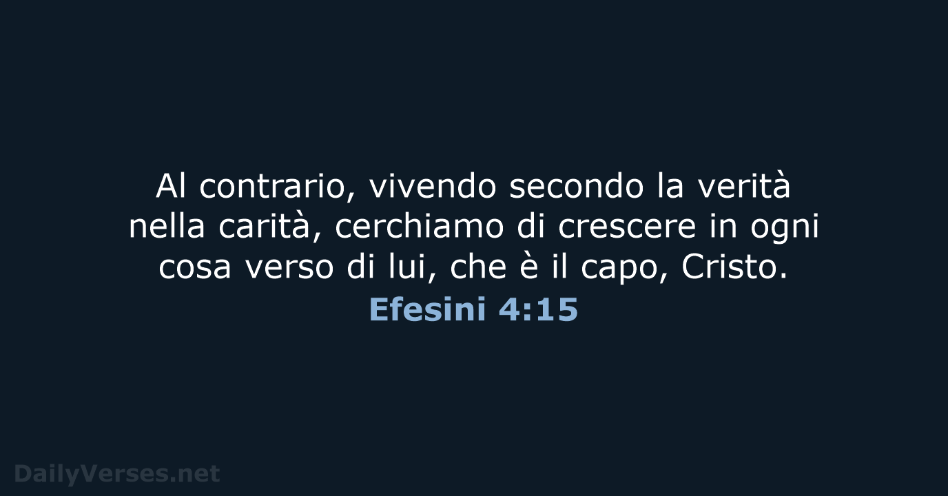 Efesini 4:15 - CEI