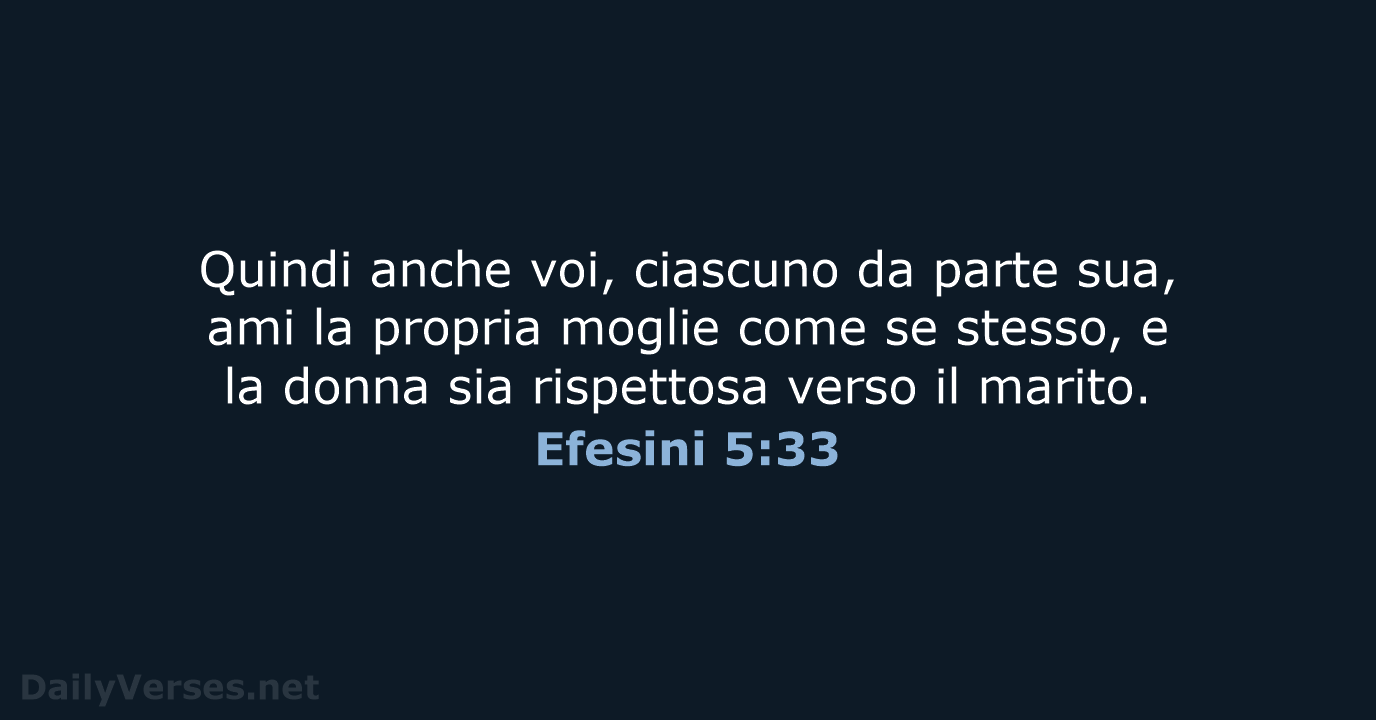 Efesini 5:33 - CEI