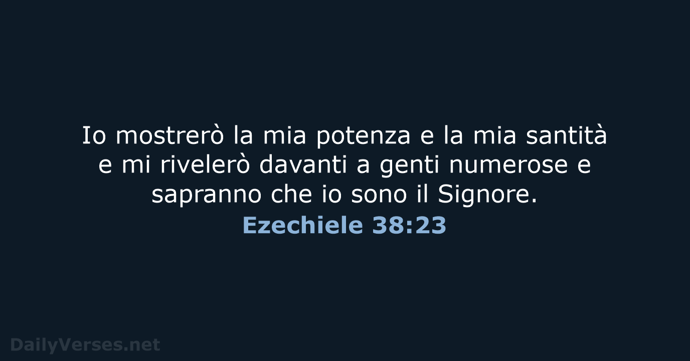 Ezechiele 38:23 - CEI