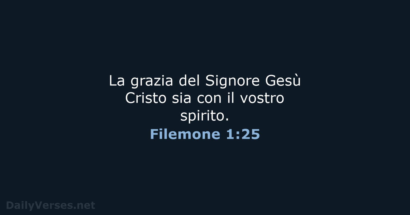 Filemone 1:25 - CEI