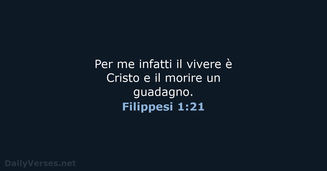 Filippesi 1:21 - CEI