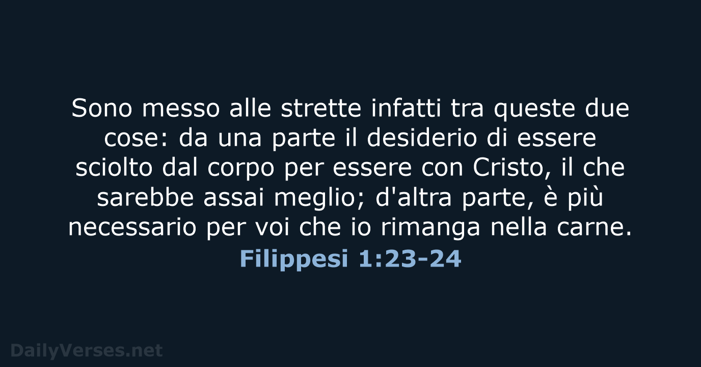 Filippesi 1:23-24 - CEI