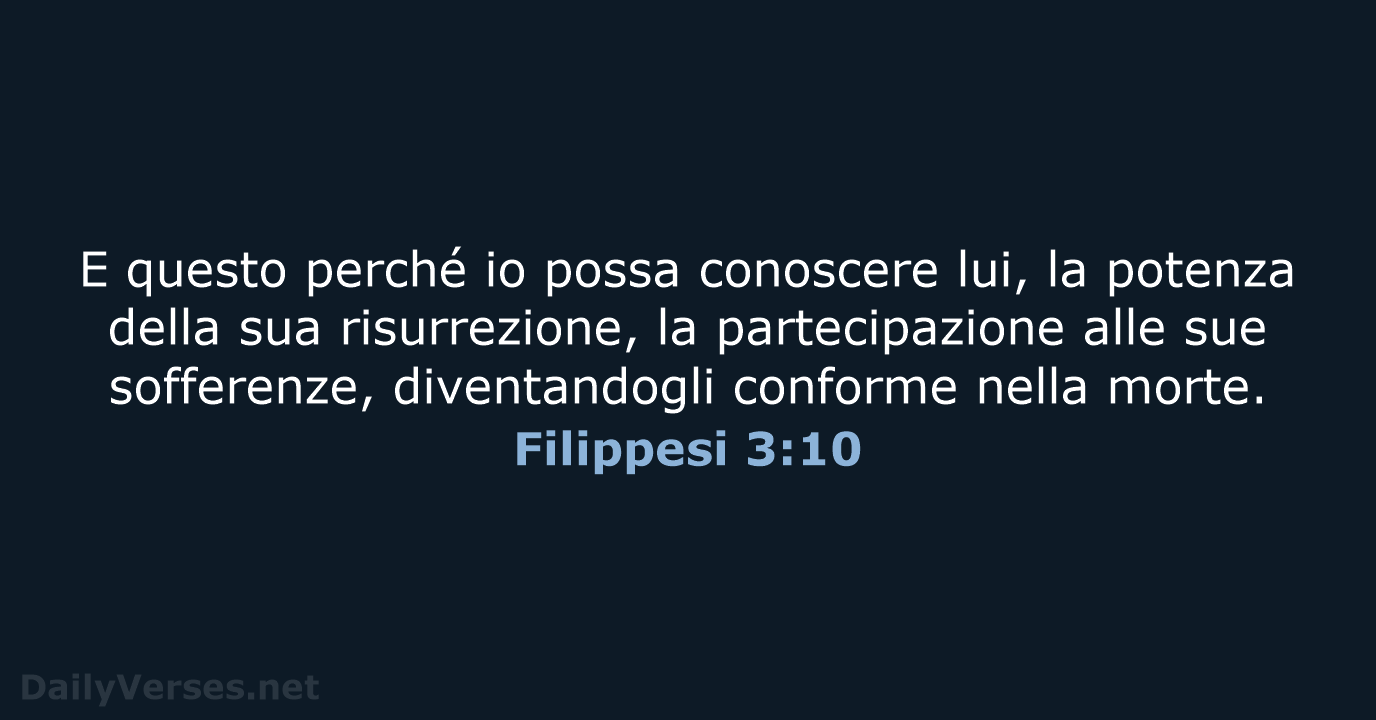 Filippesi 3:10 - CEI