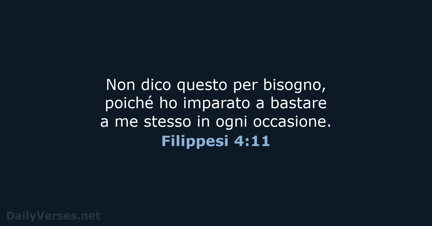 Filippesi 4:11 - CEI
