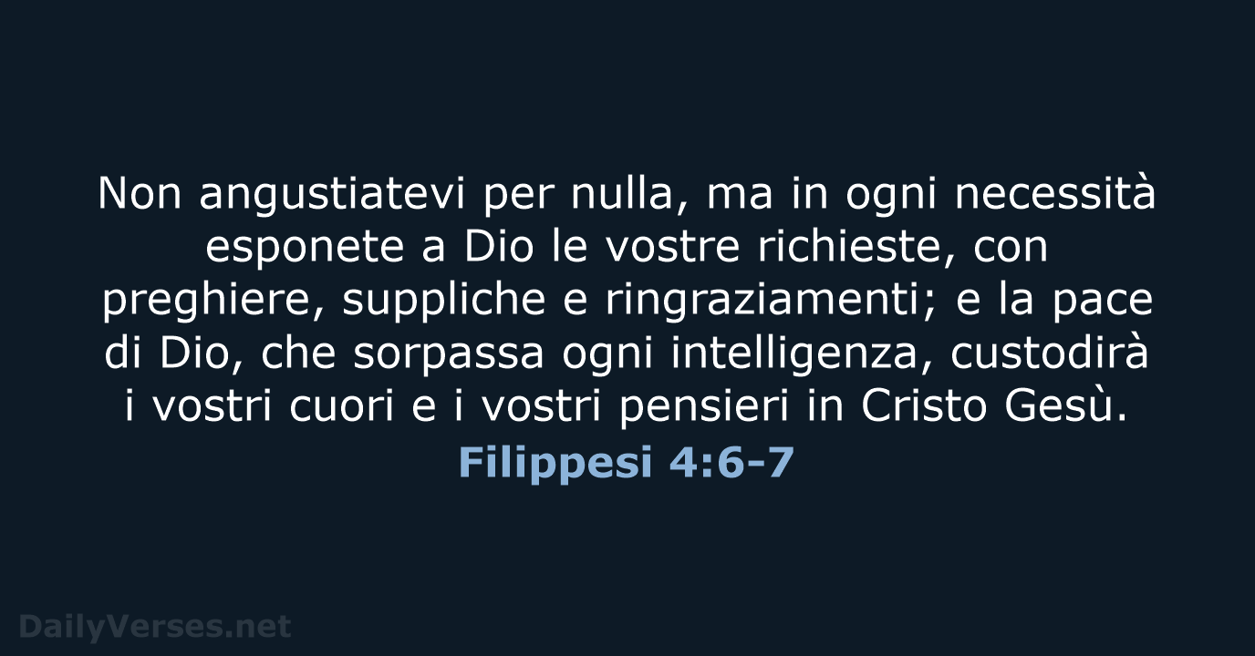 Filippesi 4:6-7 - CEI