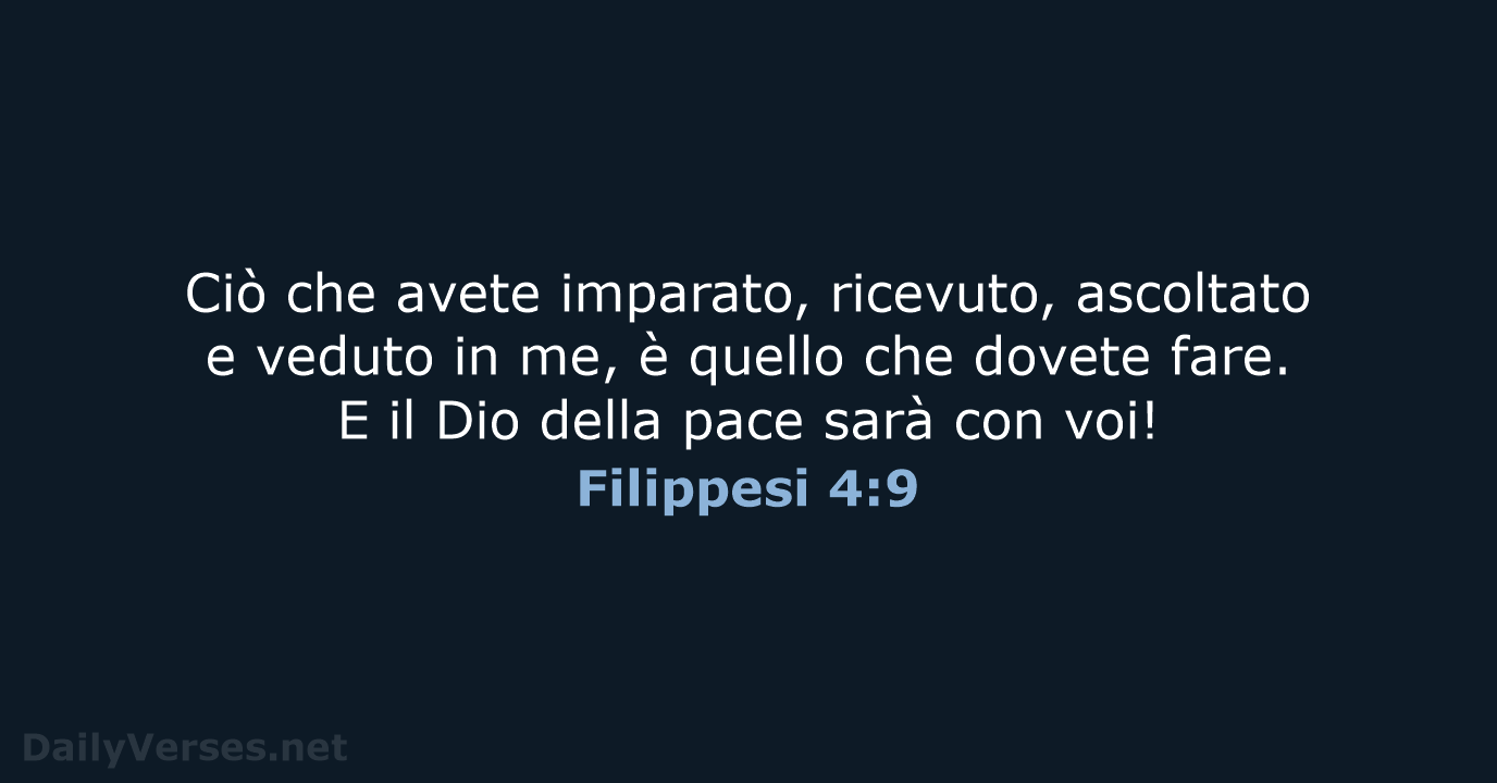 Filippesi 4:9 - CEI