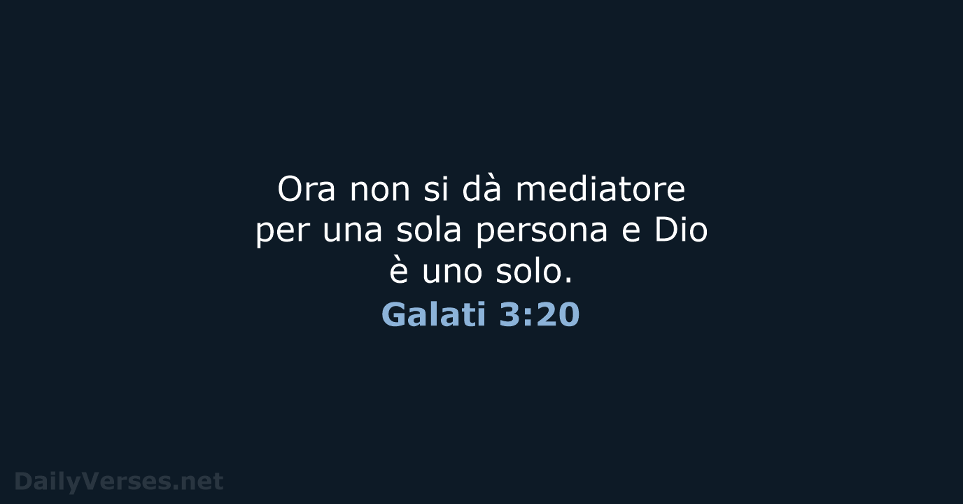 Galati 3:20 - CEI