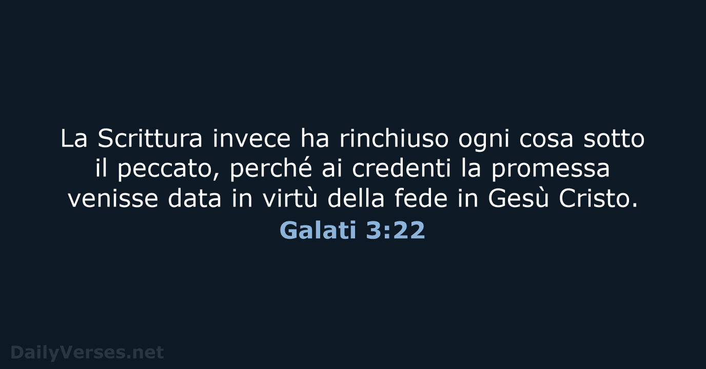 Galati 3:22 - CEI
