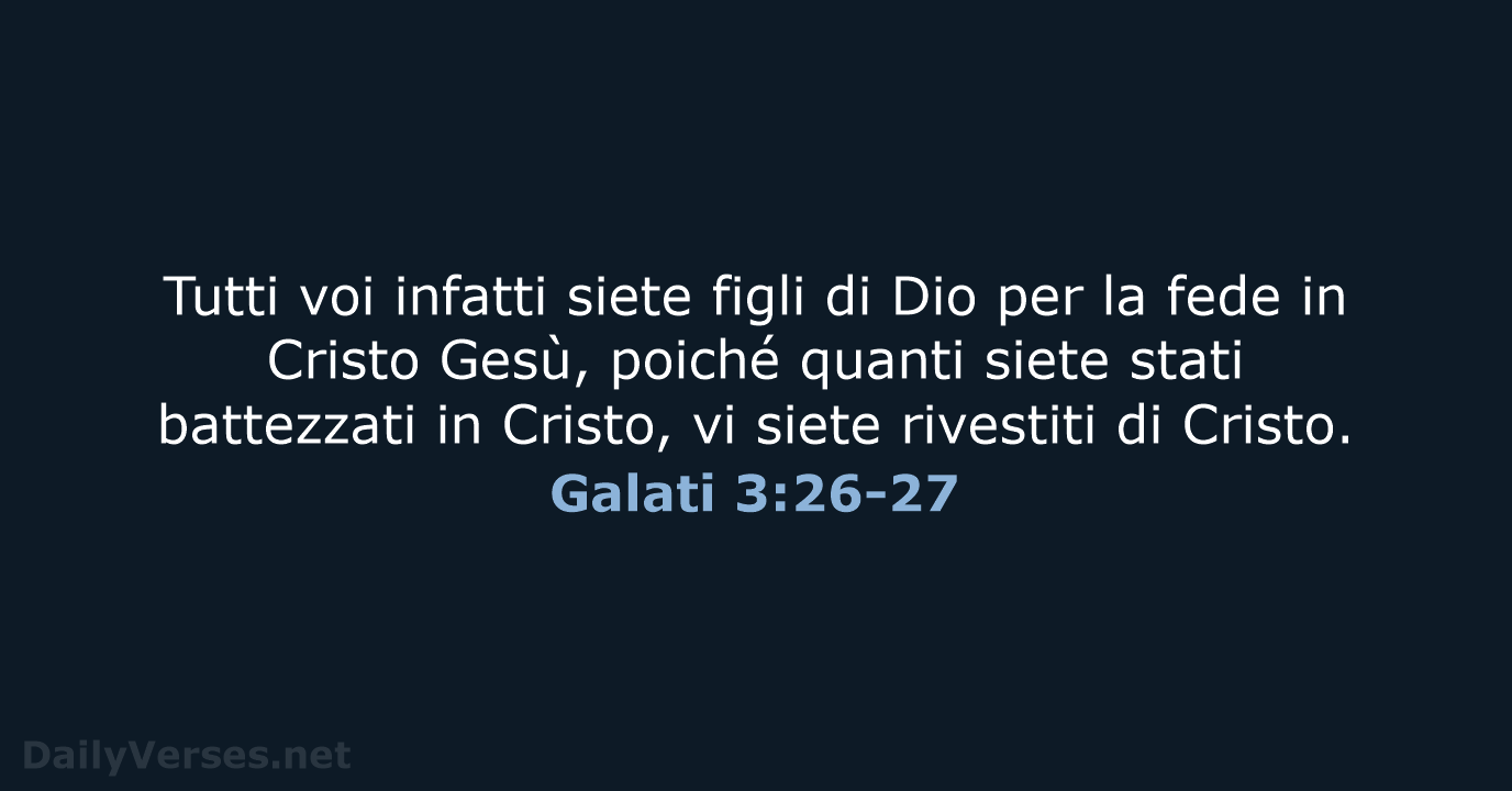 Galati 3:26-27 - CEI