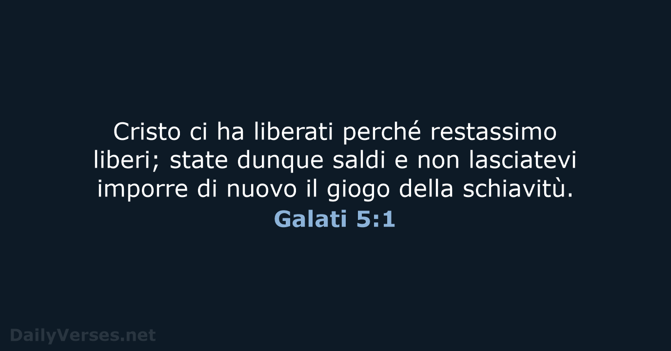 Galati 5:1 - CEI