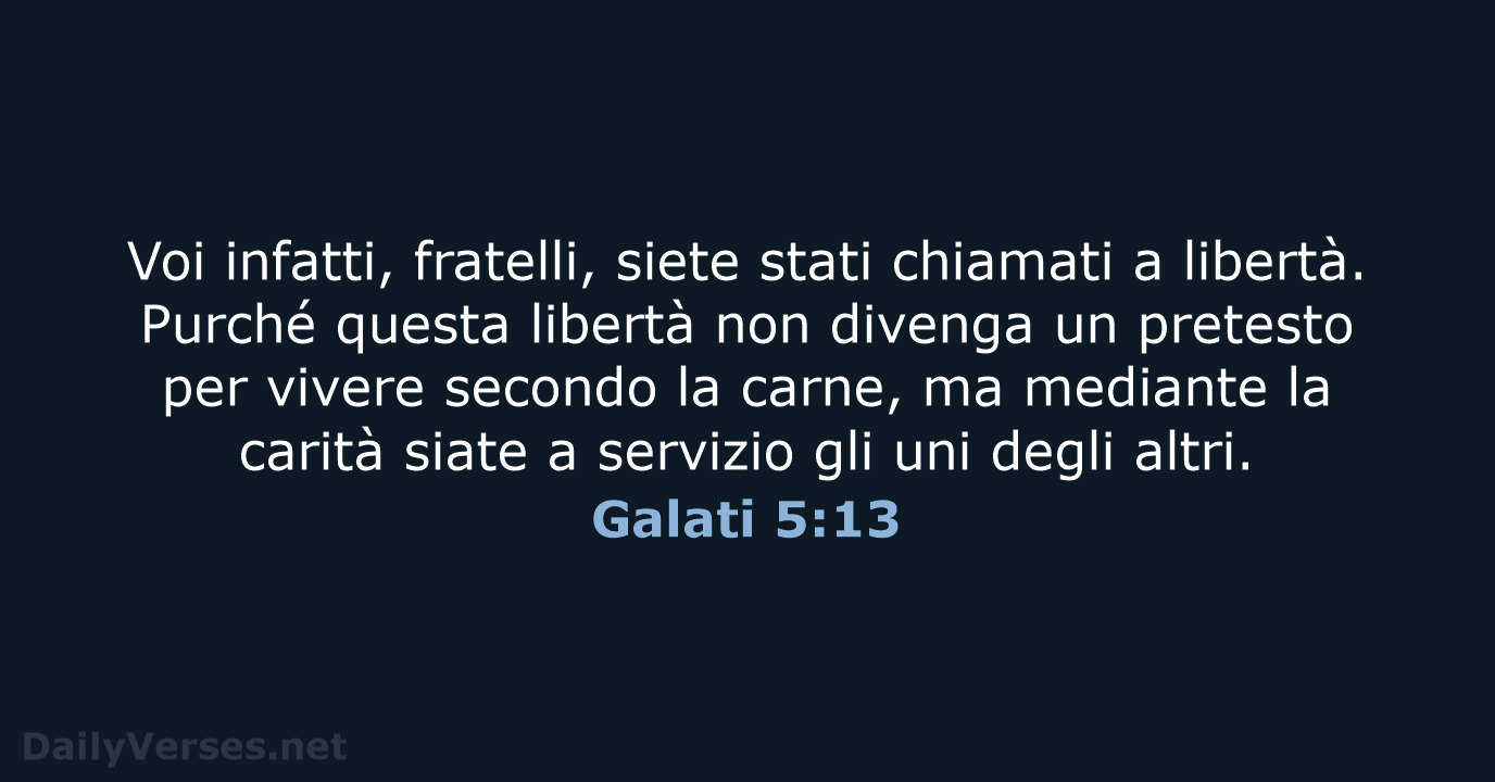 Galati 5:13 - CEI