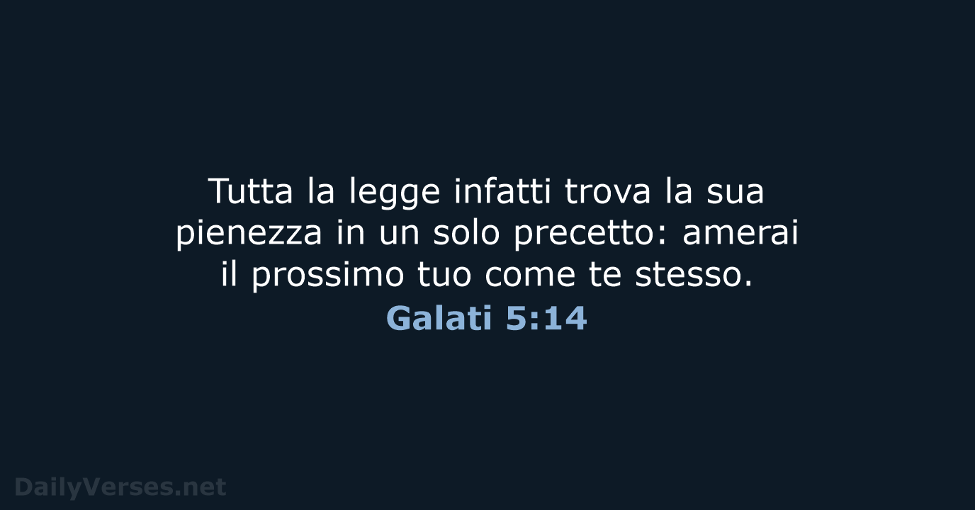 Galati 5:14 - CEI