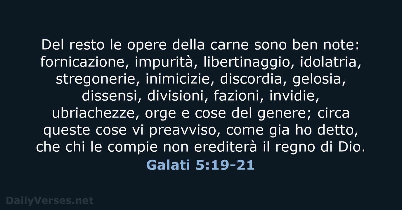 Galati 5:19-21 - CEI