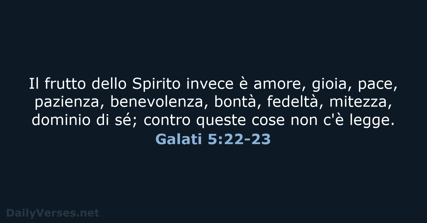 Galati 5:22-23 - CEI