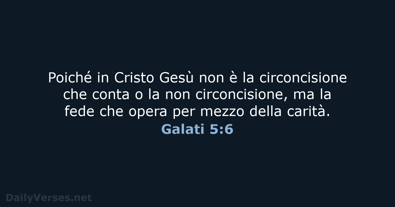 Galati 5:6 - CEI