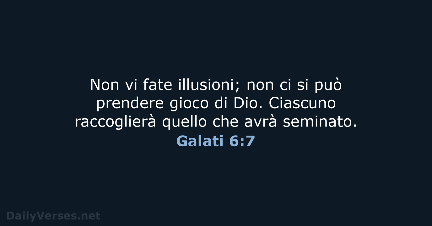 Galati 6:7 - CEI