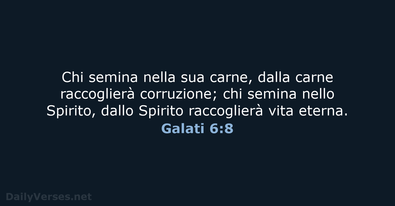 Galati 6:8 - CEI
