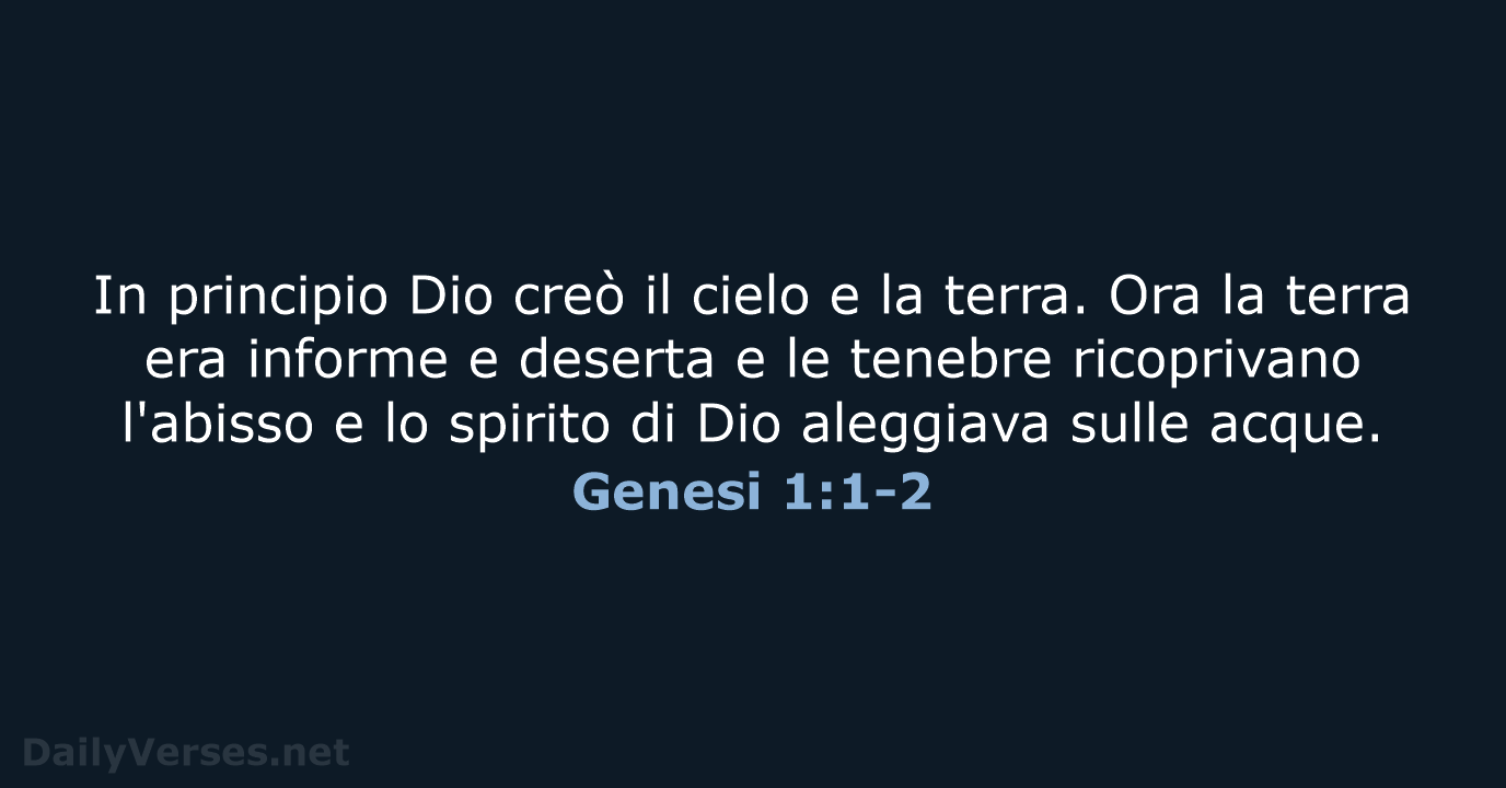 Genesi 1:1-2 - CEI