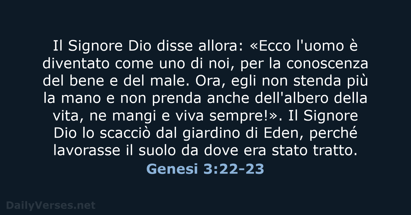 Genesi 3:22-23 - CEI