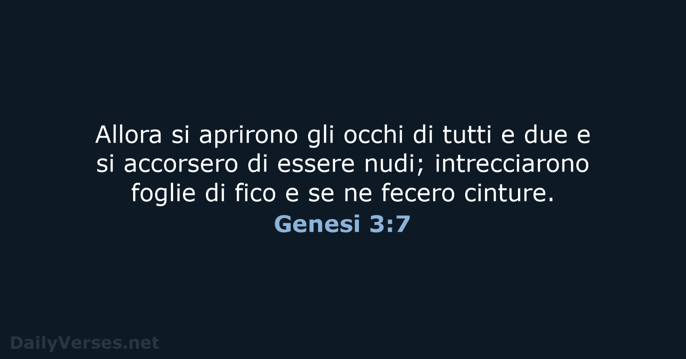 Genesi 3:7 - CEI