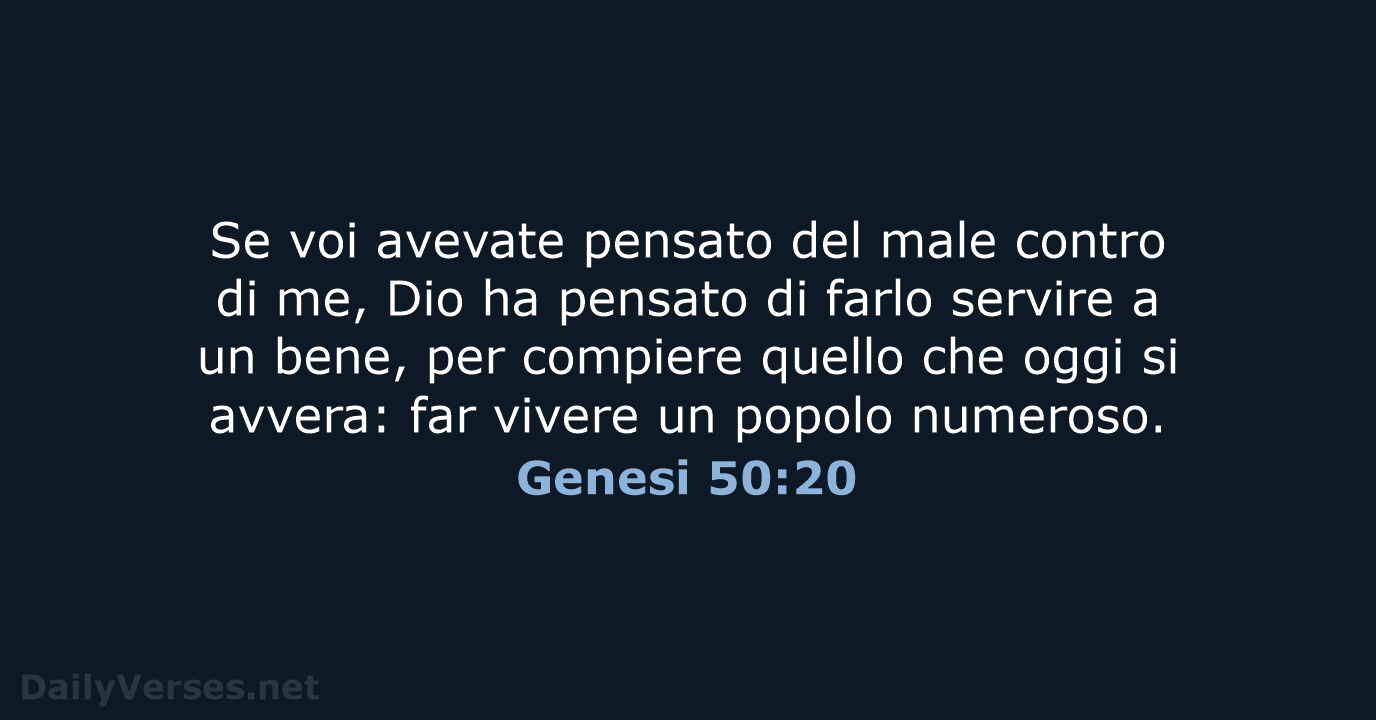 Genesi 50:20 - CEI