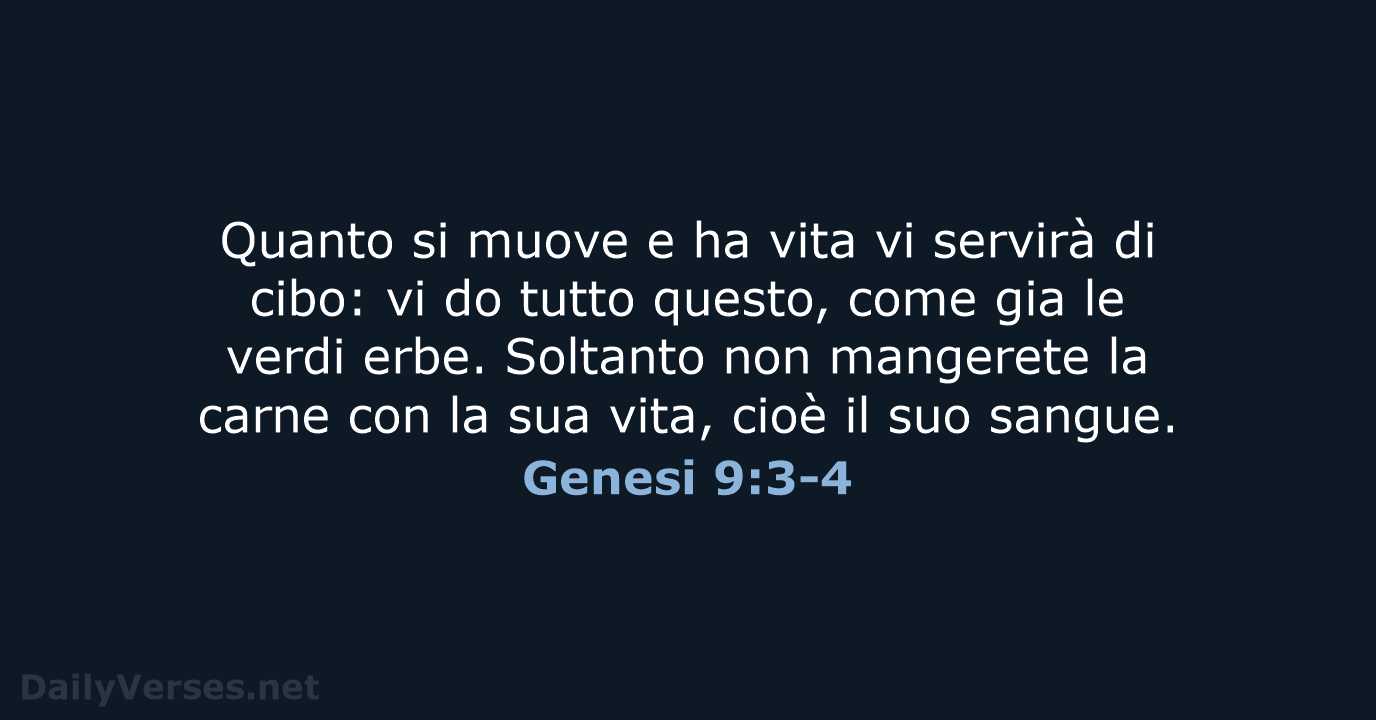 Genesi 9:3-4 - CEI