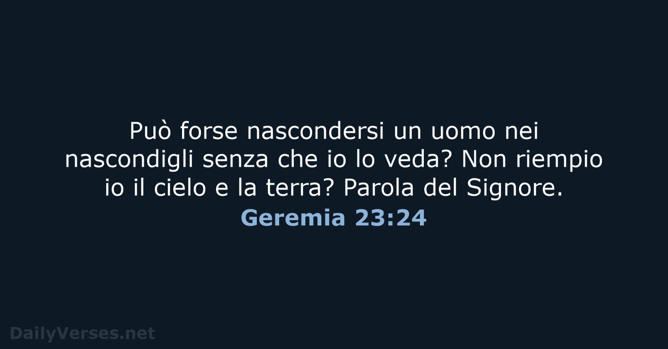 Geremia 23:24 - CEI