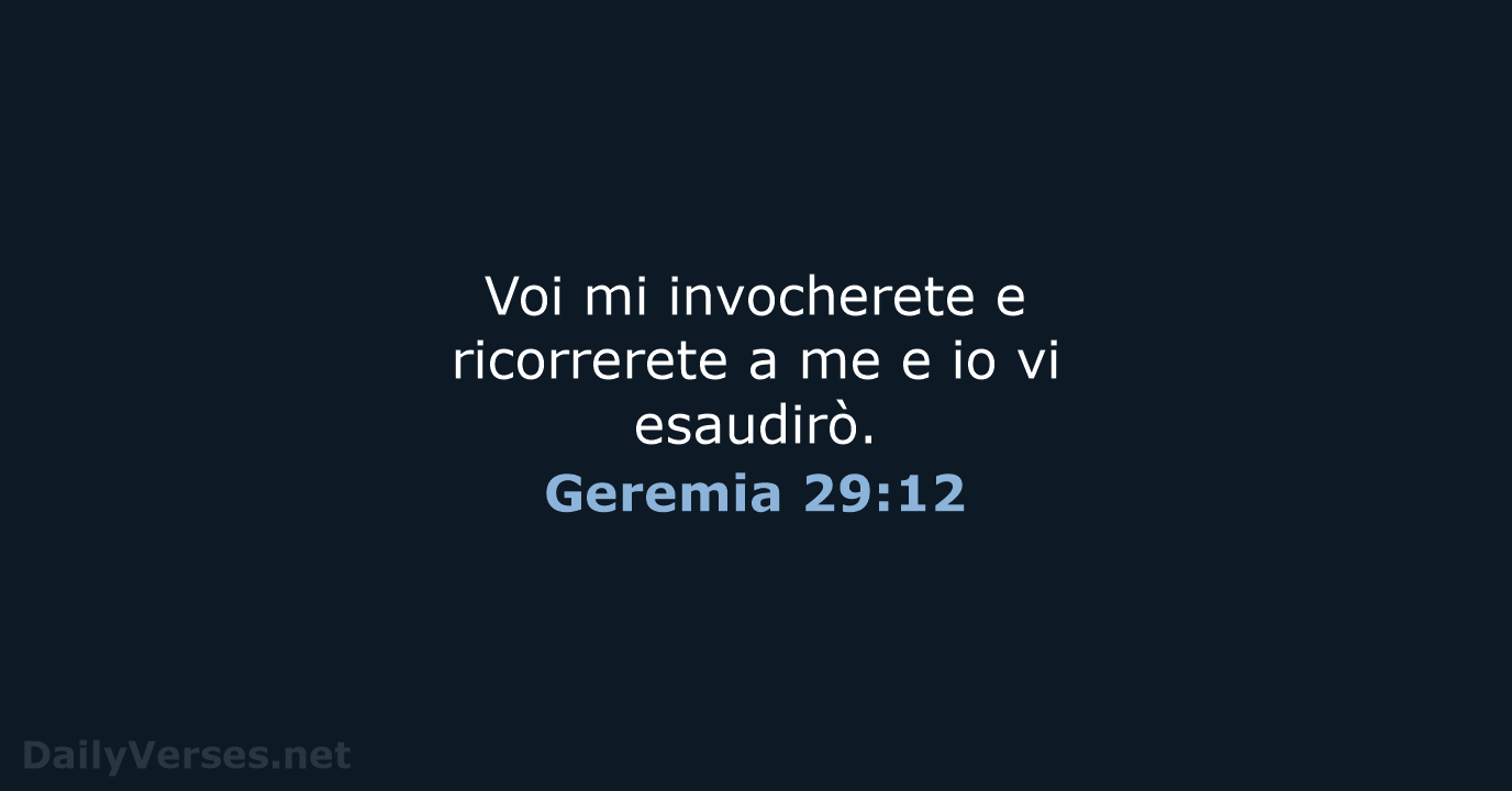 Geremia 29:12 - CEI