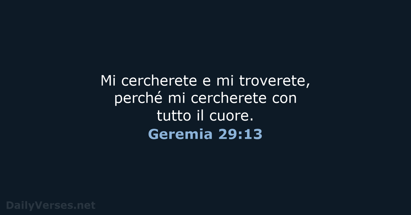 Geremia 29:13 - CEI