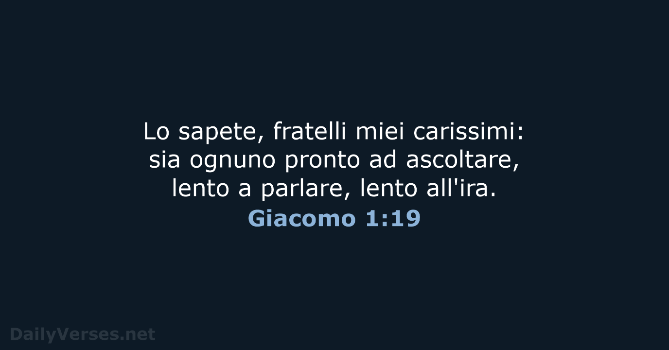 Giacomo 1:19 - CEI