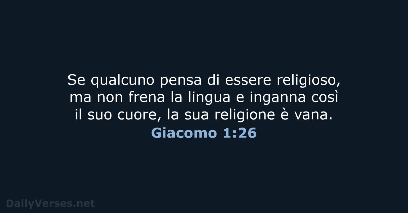 Giacomo 1:26 - CEI