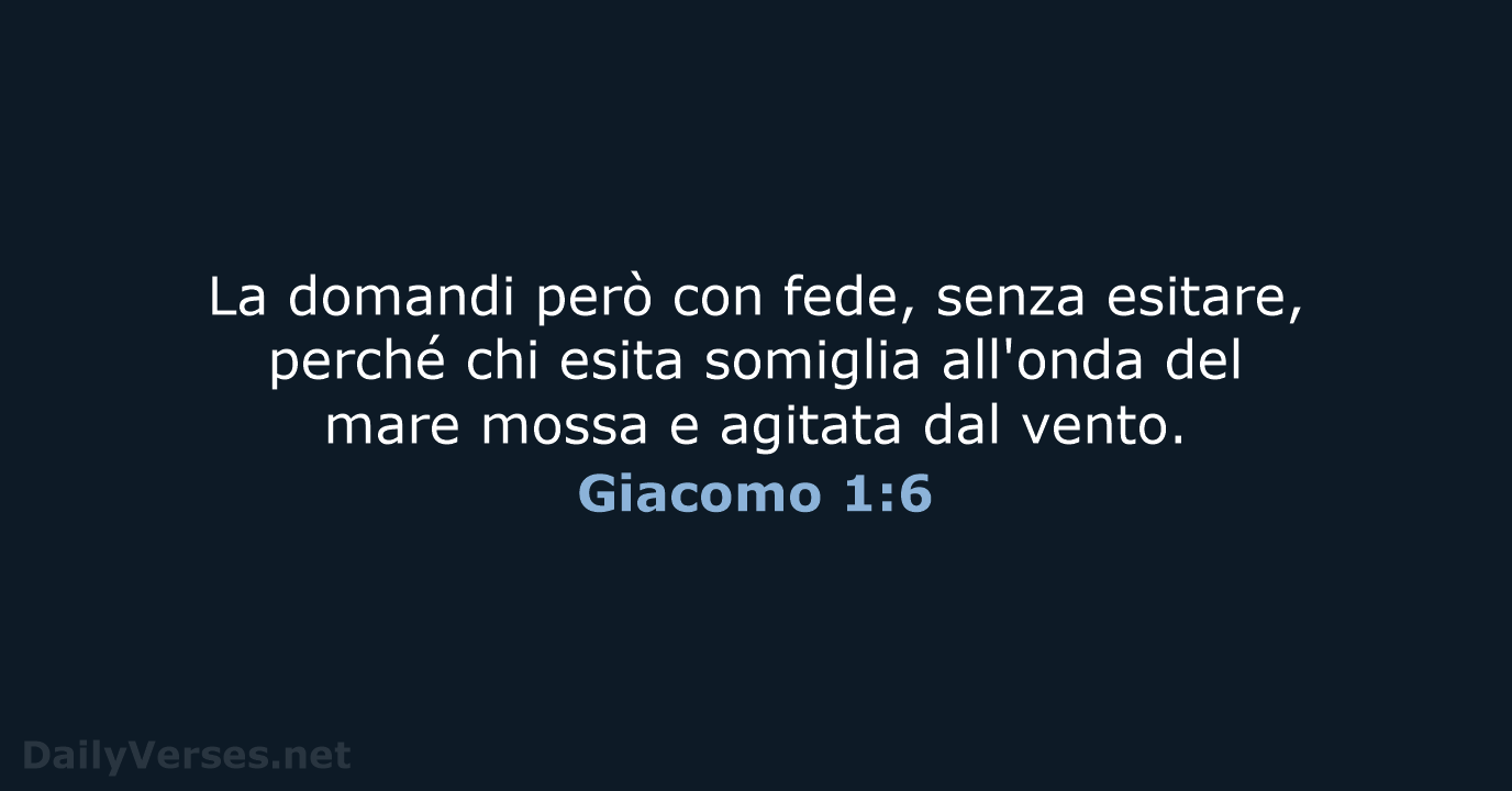 Giacomo 1:6 - CEI