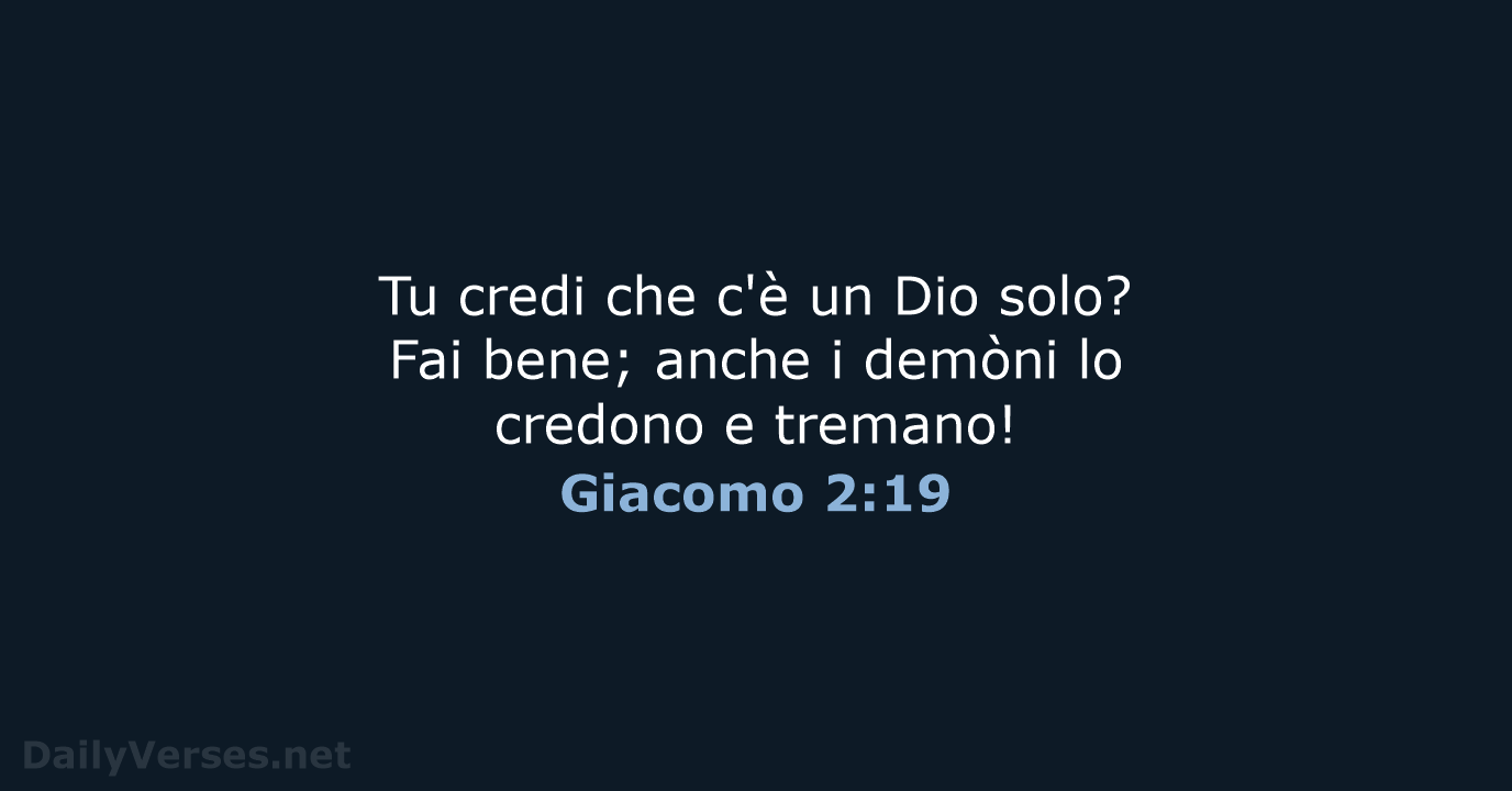 Giacomo 2:19 - CEI