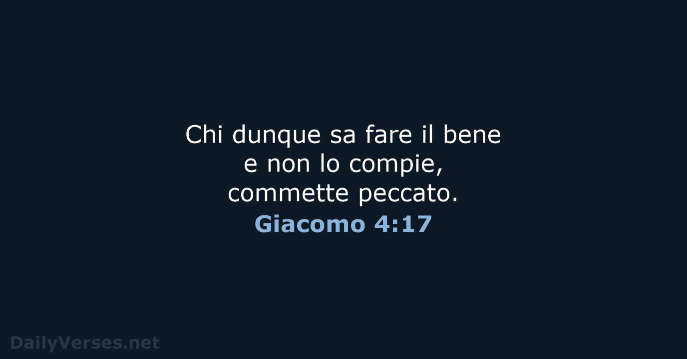 Giacomo 4:17 - CEI