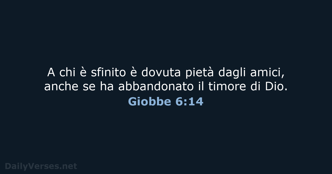 Giobbe 6:14 - CEI
