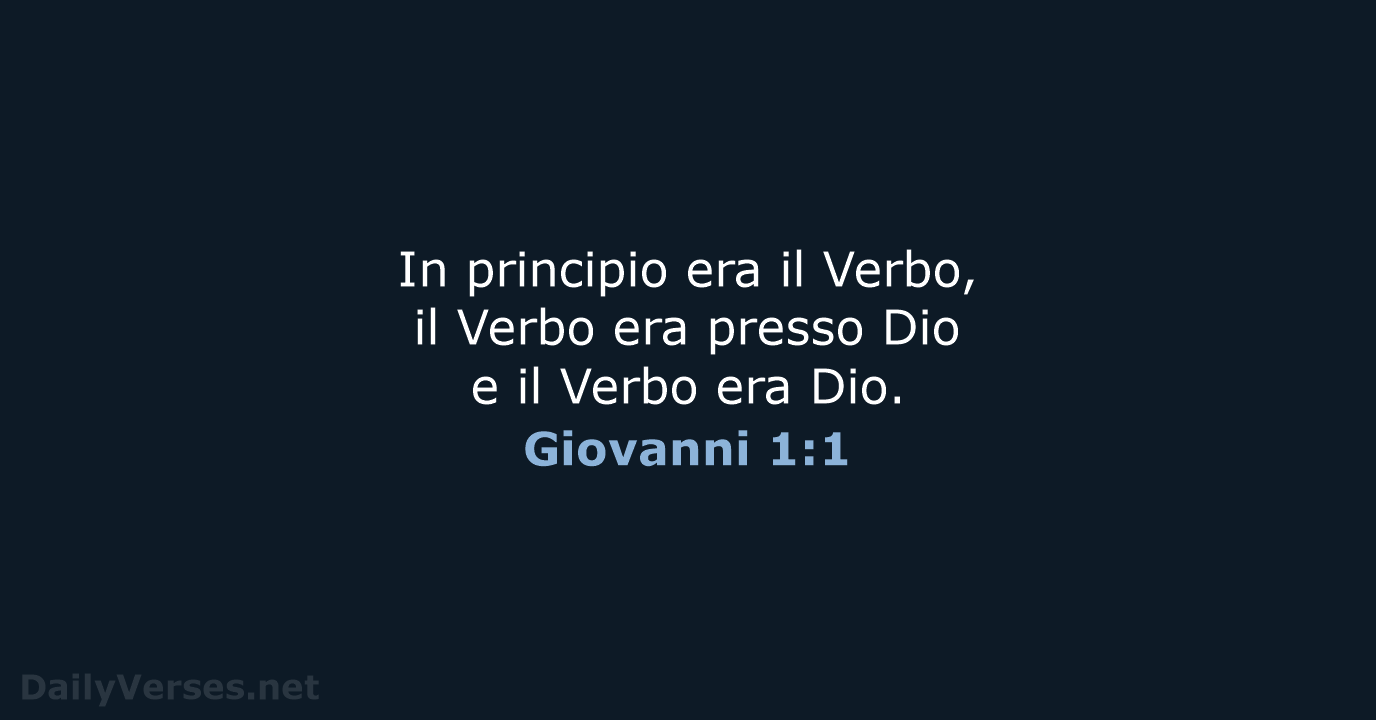 Giovanni 1:1 - CEI