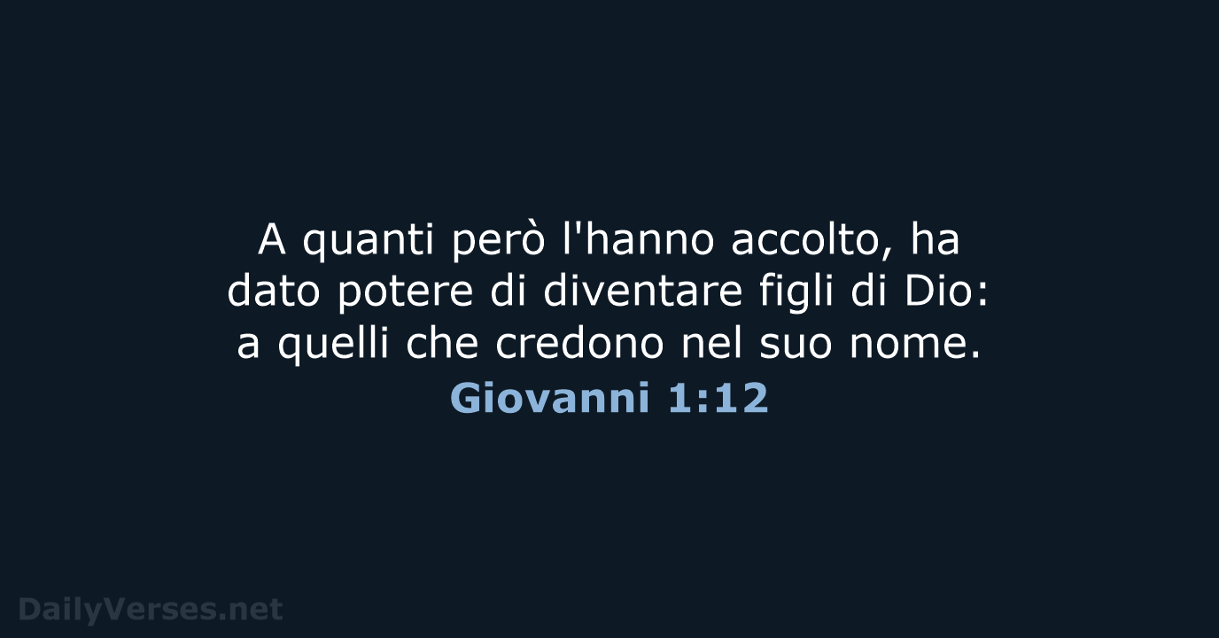 Giovanni 1:12 - CEI