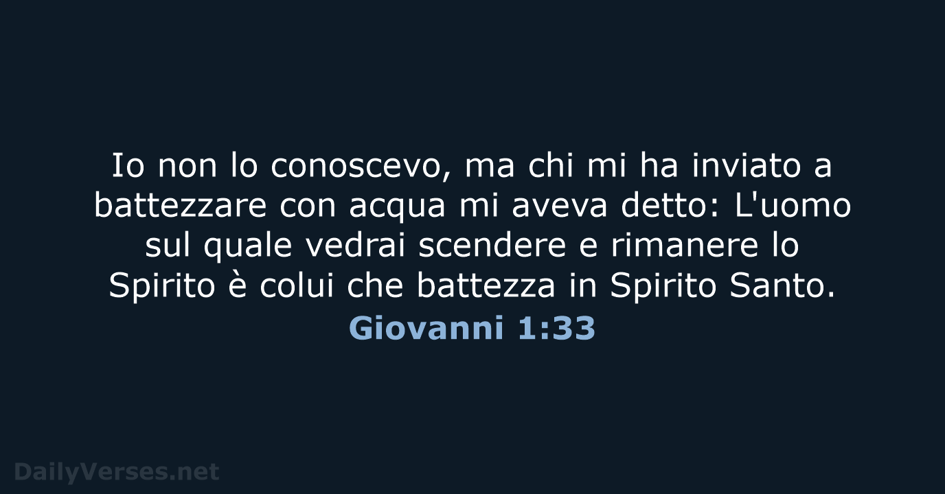 Giovanni 1:33 - CEI