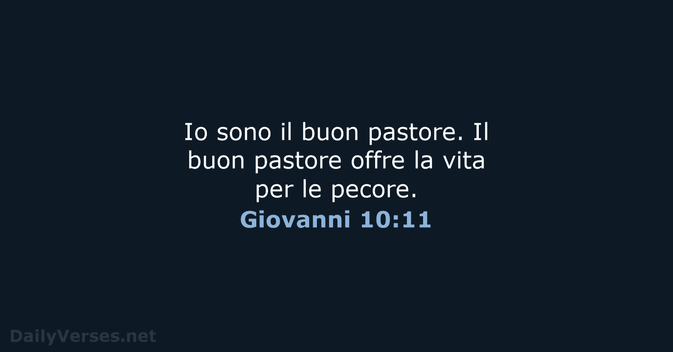 Giovanni 10:11 - CEI