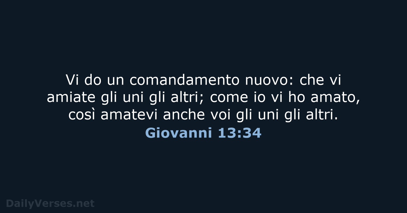 Giovanni 13:34 - CEI