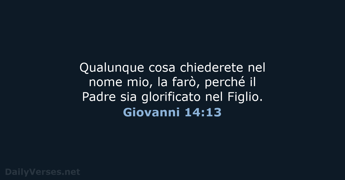 Giovanni 14:13 - CEI