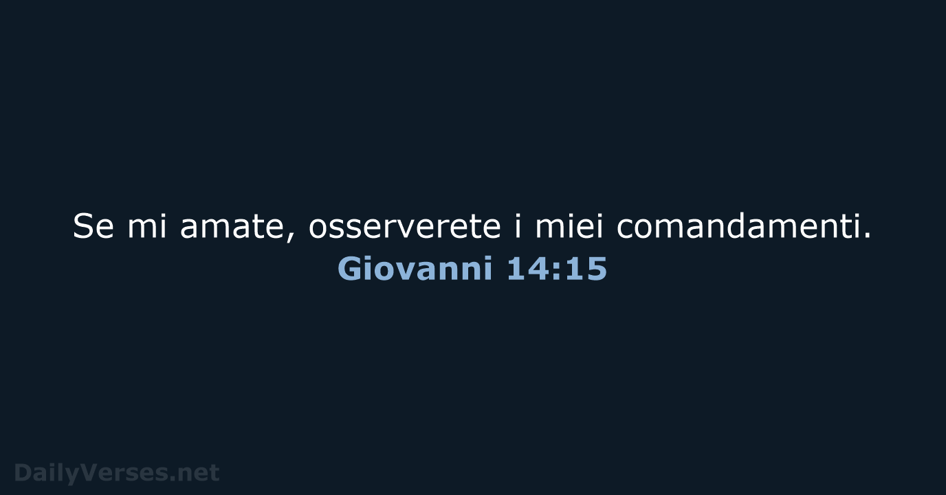 Giovanni 14:15 - CEI